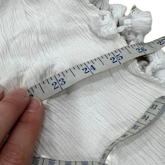 Michael Stars White Tassels for All Ruana Caftan OS - Picture 5 of 5